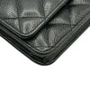 シャネル CHANEL マトラッセチェーンウォレット AP0250 ブラック シルバー金具 キャビアスキン レディース ウォレットチェーン