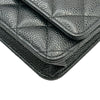 シャネル CHANEL マトラッセチェーンウォレット AP0250 ブラック シルバー金具 キャビアスキン レディース ウォレットチェーン