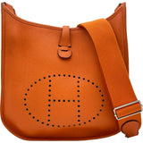 エルメス HERMES エブリン3 PM N刻印 オレンジ シルバー金具 トリヨン レディース ショルダーバッグ