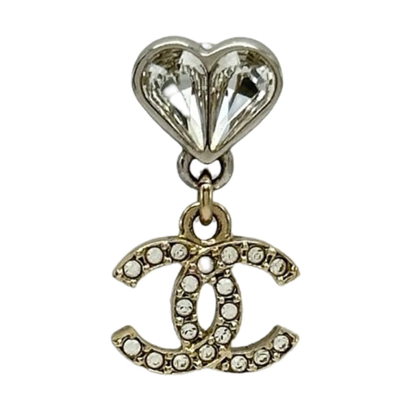 シャネル CHANEL ココマークハートピアス シルバー メタル/ライン