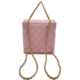 シャネル CHANEL マトラッセチェーンバックパック AS4490 ライトピンク ゴールド金具 キャビアスキン レディース リュック・デイパック