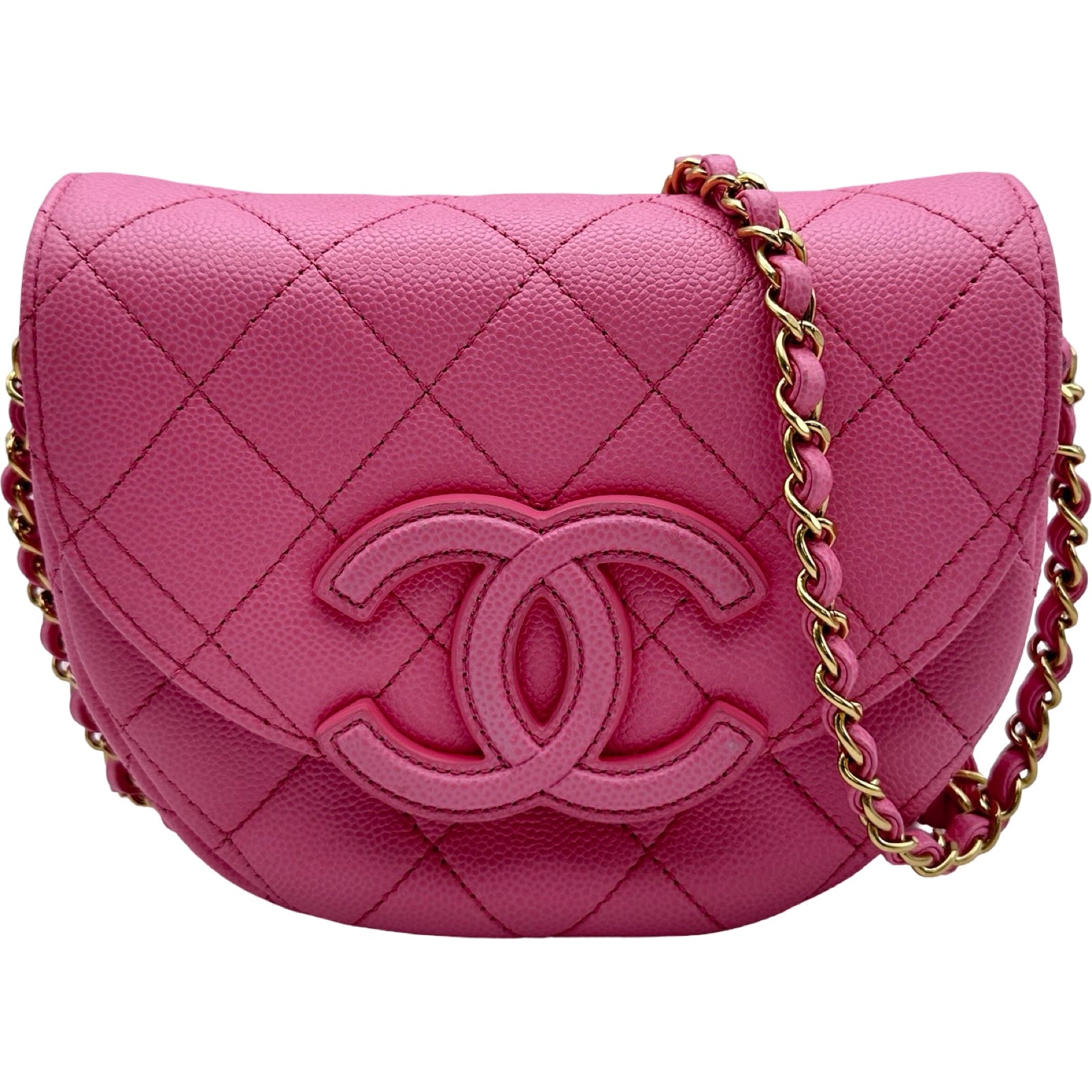 シャネル CHANEL マトラッセミニメッセンジャーバッグ AS3867 ピンク