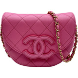 シャネル CHANEL マトラッセミニメッセンジャーバッグ AS3867 ピンク ゴールド金具 キャビアスキン レディース ショルダーバッグ