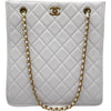 シャネル CHANEL ココマークチェーントートバッグ AS2359 31番台 ホワイト ゴールド金具 キャビアスキン レディース トートバッグ
