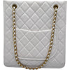 シャネル CHANEL ココマークチェーントートバッグ AS2359 31番台 ホワイト ゴールド金具 キャビアスキン レディース トートバッグ