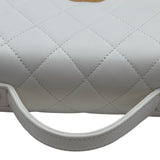 シャネル CHANEL トップハンドルミニフラップバッグ AS2796 ホワイト ゴールド金具 ラムスキン レディース ショルダーバッグ