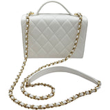 シャネル CHANEL トップハンドルミニフラップバッグ AS2796 ホワイト ゴールド金具 ラムスキン レディース ショルダーバッグ