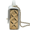 シャネル CHANEL トップハンドルミニフラップバッグ AS2796 ホワイト ゴールド金具 ラムスキン レディース ショルダーバッグ