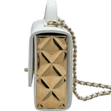 シャネル CHANEL トップハンドルミニフラップバッグ AS2796 ホワイト ゴールド金具 ラムスキン レディース ショルダーバッグ