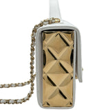 シャネル CHANEL トップハンドルミニフラップバッグ AS2796 ホワイト ゴールド金具 ラムスキン レディース ショルダーバッグ