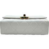 シャネル CHANEL トップハンドルミニフラップバッグ AS2796 ホワイト ゴールド金具 ラムスキン レディース ショルダーバッグ
