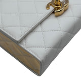 シャネル CHANEL トップハンドルミニフラップバッグ AS2796 ホワイト ゴールド金具 ラムスキン レディース ショルダーバッグ