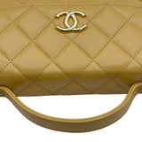 シャネル CHANEL ココマークチェーンショルダー AP3367 イエロー ゴールド金具 カーフスキン レディース ショルダーバッグ