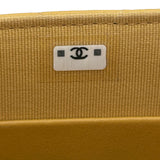 シャネル CHANEL ココマークチェーンショルダー AP3367 イエロー ゴールド金具 カーフスキン レディース ショルダーバッグ
