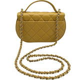 シャネル CHANEL ココマークチェーンショルダー AP3367 イエロー ゴールド金具 カーフスキン レディース ショルダーバッグ