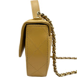 シャネル CHANEL ココマークチェーンショルダー AP3367 イエロー ゴールド金具 カーフスキン レディース ショルダーバッグ