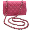 シャネル CHANEL ミニマトラッセ20 A69900 コーラルピンク ゴールド金具 ラムスキン レディース ショルダーバッグ