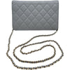 シャネル CHANEL ココロックチェーンウォレット A80766 29番台 グレー ゴールド金具 キャビアスキン レディース ショルダーバッグ