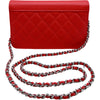 シャネル CHANEL ハーフココチェーンウォレット A48654 27番台 サーモンピンク シルバー金具 キャビアスキン レディース ショルダーバッグ