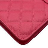 シャネル CHANEL ハーフココチェーンウォレット A48654 27番台 サーモンピンク シルバー金具 キャビアスキン レディース ショルダーバッグ