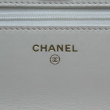シャネル CHANEL マトラッセチェーンウォレット AP3479 ホワイト ゴールド金具 キャビアスキン レディース ショルダーバッグ