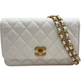 シャネル CHANEL マトラッセチェーンウォレット AP3479 ホワイト ゴールド金具 キャビアスキン レディース ショルダーバッグ