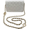 シャネル CHANEL マトラッセチェーンウォレット AP3479 ホワイト ゴールド金具 キャビアスキン レディース ショルダーバッグ
