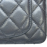 シャネル CHANEL マトラッセチェーンウォレット A69366 19番台 ブラック シルバー金具 キャビアスキン レディース ショルダーバッグ