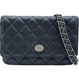 シャネル CHANEL マトラッセチェーンウォレット A69366 19番台 ブラック シルバー金具 キャビアスキン レディース ショルダーバッグ