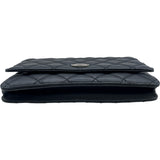シャネル CHANEL マトラッセチェーンウォレット A69366 19番台 ブラック シルバー金具 キャビアスキン レディース ショルダーバッグ