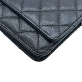 シャネル CHANEL マトラッセチェーンウォレット A69366 19番台 ブラック シルバー金具 キャビアスキン レディース ショルダーバッグ