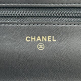 シャネル CHANEL マトラッセチェーンウォレット A33814 25番台 ブラック ゴールド金具 ラムスキン レディース ショルダーバッグ