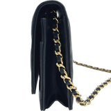 シャネル CHANEL マトラッセチェーンウォレット A33814 25番台 ブラック ゴールド金具 ラムスキン レディース ショルダーバッグ