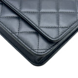 シャネル CHANEL マトラッセチェーンウォレット A33814 25番台 ブラック ゴールド金具 ラムスキン レディース ショルダーバッグ