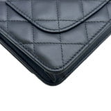 シャネル CHANEL マトラッセチェーンウォレット A33814 25番台 ブラック ゴールド金具 ラムスキン レディース ショルダーバッグ