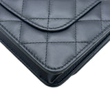 シャネル CHANEL マトラッセチェーンウォレット A33814 25番台 ブラック ゴールド金具 ラムスキン レディース ショルダーバッグ