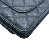 シャネル CHANEL マトラッセチェーンウォレット AP0250 29番台 ブラック ゴールド金具 キャビアスキン レディース ショルダーバッグ