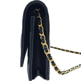 シャネル CHANEL マトラッセチェーンウォレット AP0250 ブラック ゴールド金具 キャビアスキン レディース ショルダーバッグ