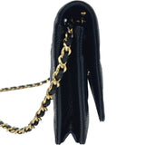 シャネル CHANEL マトラッセチェーンウォレット AP0250 ブラック ゴールド金具 キャビアスキン レディース ショルダーバッグ