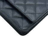 シャネル CHANEL マトラッセチェーンウォレット AP0250 ブラック ゴールド金具 キャビアスキン レディース ショルダーバッグ