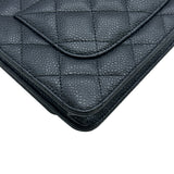 シャネル CHANEL マトラッセチェーンウォレット AP0250 ブラック ゴールド金具 キャビアスキン レディース ショルダーバッグ