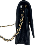 シャネル CHANEL マトラッセチェーンウォレット AP0250 30番台 ブラック ゴールド金具 キャビアスキン レディース ショルダーバッグ