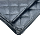 シャネル CHANEL マトラッセチェーンウォレット AP0250 30番台 ブラック ゴールド金具 キャビアスキン レディース ショルダーバッグ