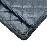 シャネル CHANEL マトラッセチェーンウォレット AP0250 30番台 ブラック ゴールド金具 キャビアスキン レディース ショルダーバッグ
