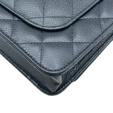 シャネル CHANEL マトラッセチェーンウォレット AP0250 30番台 ブラック ゴールド金具 キャビアスキン レディース ショルダーバッグ