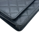 シャネル CHANEL マトラッセチェーンウォレット AP0250 28番台 ブラック ゴールド金具 キャビアスキン レディース ショルダーバッグ