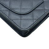 シャネル CHANEL マトラッセチェーンウォレット AP0250 28番台 ブラック ゴールド金具 キャビアスキン レディース ショルダーバッグ
