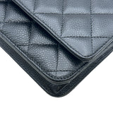 シャネル CHANEL マトラッセチェーンウォレット AP0250 ブラック シルバー金具 キャビアスキン レディース ショルダーバッグ