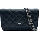 シャネル CHANEL マトラッセチェーンウォレット AP0250 ブラック シルバー金具 キャビアスキン レディース ショルダーバッグ