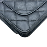 シャネル CHANEL マトラッセチェーンウォレット AP0250 ブラック ゴールド金具 キャビアスキン レディース ショルダーバッグ